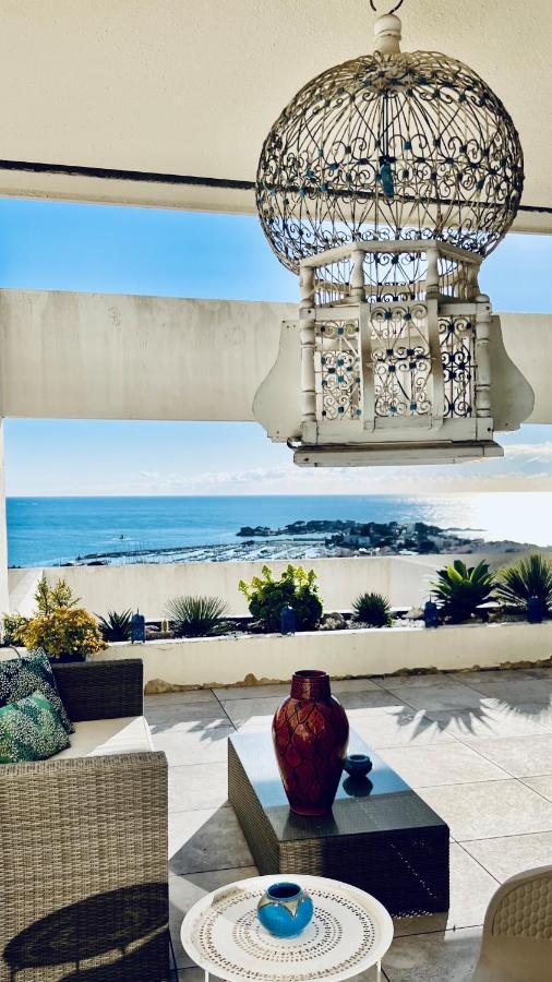 Vue Mer Panoramique - Grande Terrasse Et Piscine Bandol Exterior foto